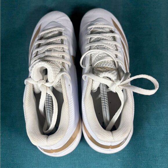 Size 10.5 - Men’s Adidas Adizero Impact2 white/gold cleats - Picture 7 of 9